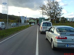 Erdfall-Stau