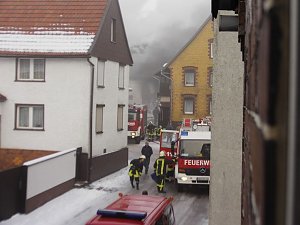 Feuer bei Nachbarn