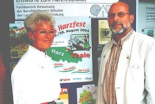 Bild: Werbung f&uuml;r das gr&ouml;&szlig;te Fest im Harz 