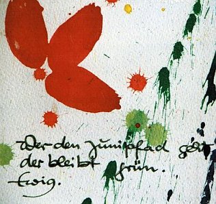Bild: Detail eines Aquarells von Sarah Kirsch