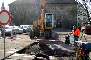 Bild: Parkplatz gesperrt