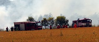 Bild: Brand mit Explosionsgefahr