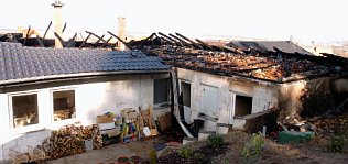 Bild: Haus abgebrannt