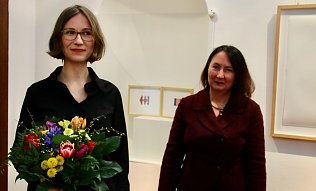 Bild: Der F&ouml;rderpreis der Kreissparkasse ging an Ulrike Zabel