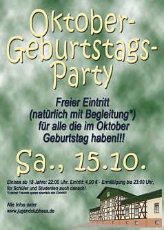 Party im Oktober (Foto: JKH)