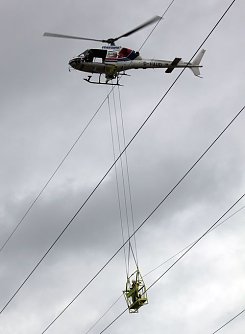 An den Seilen (Foto: EON Th&uuml;ringer Energie)