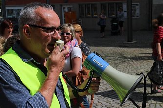 Gewerkschaftssekret&auml;r Falk Ludwig (Foto: Angelo Glashagel)