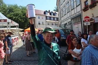 Hatten auf dem Fest gesammelt: die Nordh&auml;user Altstadtoriginale (Foto: Angelo Glashagel)