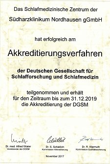 Urkunde (Foto: S&uuml;dharz Klinikum)