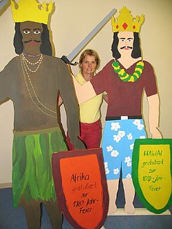 Birgit Adam mit den Rolanden (Foto: I. Bergmann)