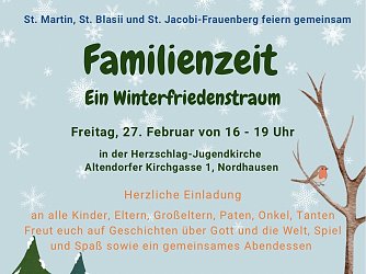 Plakat zur Familienzeit (Foto: Frank Tuschy)