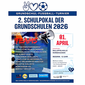 Plakat zum Schulpokal (Foto: Heiko Hieronymus)