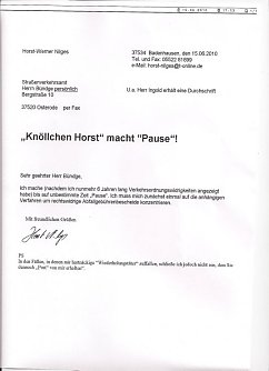 Offizielles Schreiben (Foto: Landratsamt Osterode am Harz)