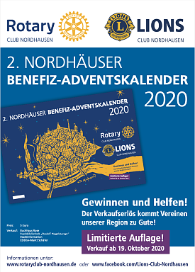Bild: Der 2. Nordh&auml;user Benefizkalender wird in diesem Jahr gemeinsam vom Rotary Club und dem Lions Club unter die Leute gebracht