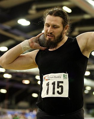 Bild: Tomasz Majewski 07 beim Indoor Kugelsto&szlig;en