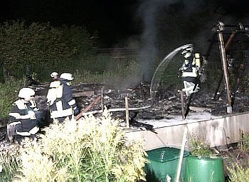 Bungalow abgebrannt (Foto: privat)