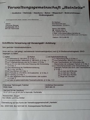 Brief im Amt (Foto: privat)