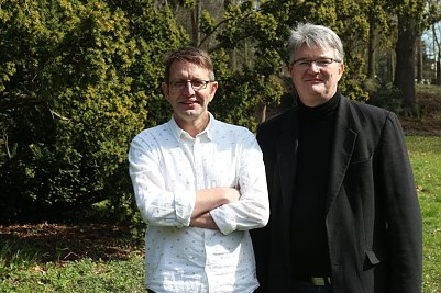 v.l.: Ron Hoffmann und Thomas Koch vom Th&uuml;ringer Beirat f&uuml;r Nachhaltige Entwicklung (Foto: Angelo Glashagel)