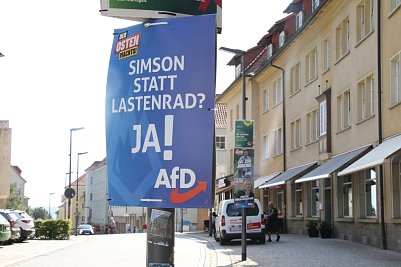 Schilderwald in der Innenstadt (Foto: agl)