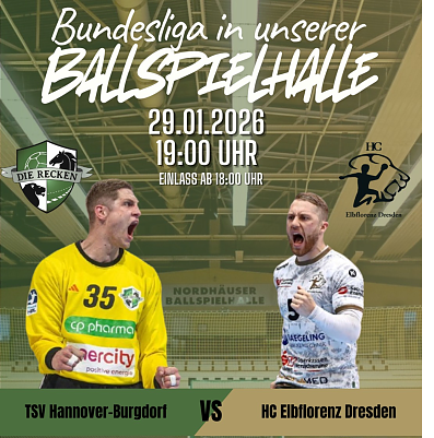 Plakat f&uuml;r das Handspiel-Event in der Ballspielhalle. (Foto: Frank Ollech)