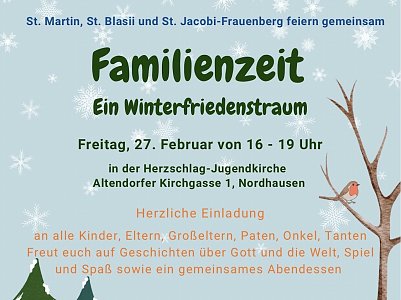 Plakat zur Familienzeit (Foto: Frank Tuschy)