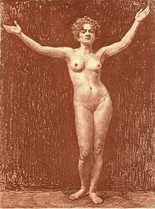 Bild: Junges M&auml;dchen, Heliograv&uuml;re von J. B. Obernetter, vor 1899