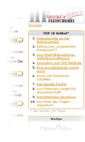 Bild: nnz-intern: Hitparade