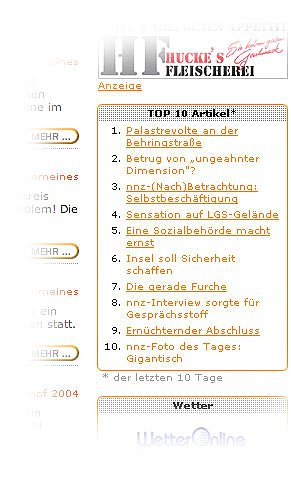 Bild: nnz-intern: Hitparade
