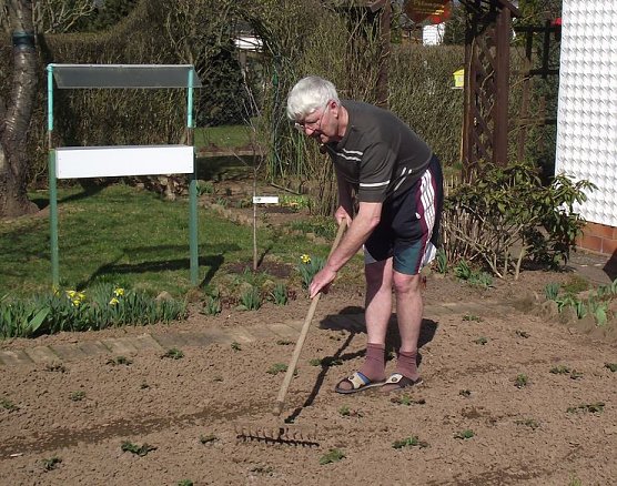 Arbeit im Kleingarten (Foto: Kurt Frank)
