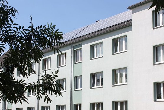 Photovoltaik in der Weberstra&szlig;e (Foto: SWG)