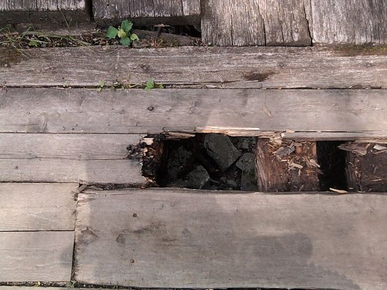 Belag wird ausgetauscht (Foto: privat)