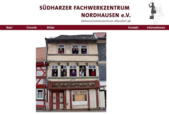 Die Startseite (Foto: M. Garke)