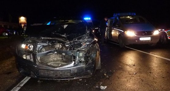 Unfall zwischen Nordhausen und Bielen (Foto: nnz) Unfall zwischen Nordhausen und Bielen (Foto: nnz)