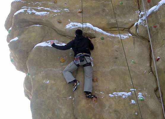Klettern im Kalten (Foto: Mobil&eacute;)