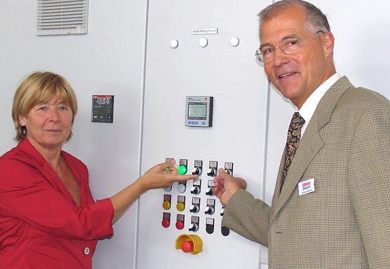 Symbolischer Knopfdrick in Nordhausen: Rinke, Meinhold (Foto: psv)