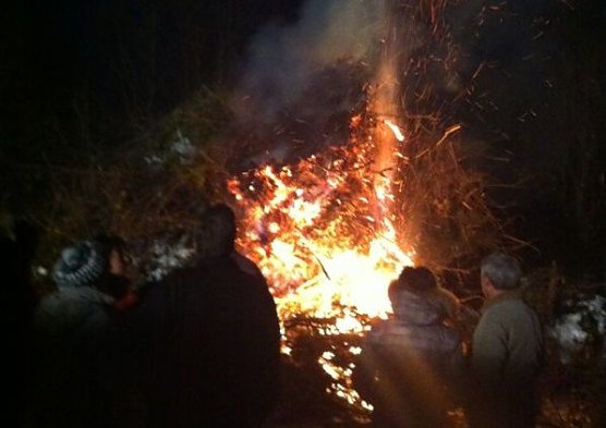 Osterfeuer in Buchholz (Foto: H. Michel)