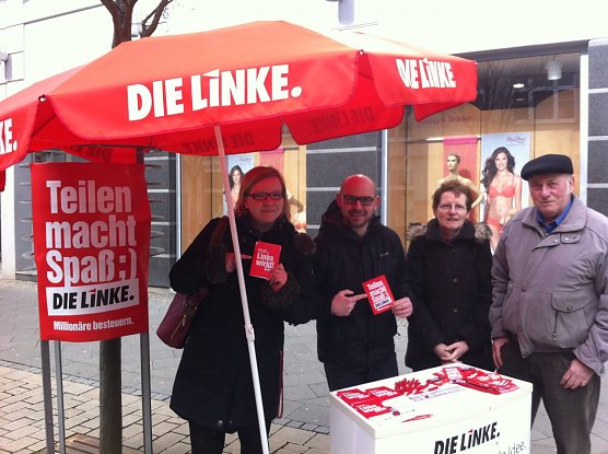 Umverteilt - Aktion der LINKE in Nordhausen (Foto: privat)