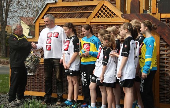 Sponsoring beim Handball (Foto: S. Arm)