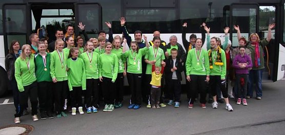 Handballerinnen sagen Danke (Foto: S. Arm)