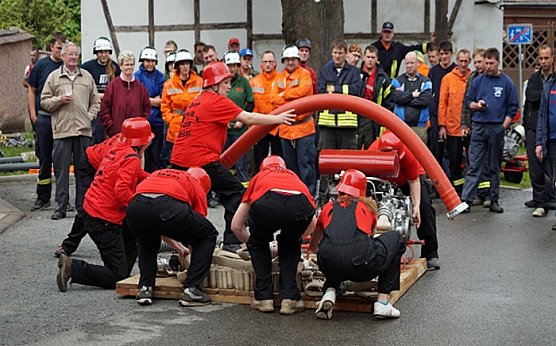 Um Kyffhäuserpokal gekämpft (Foto: FFW Himmelsberg) Um Kyffhäuserpokal gekämpft (Foto: FFW Himmelsberg)