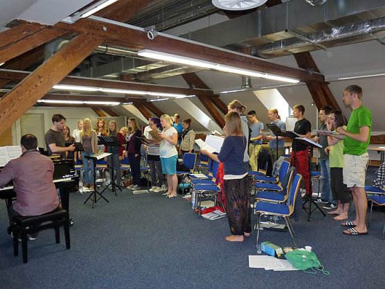 Beim Proben vorbeigeschaut (Foto: Karl-Heinz Herrmann)