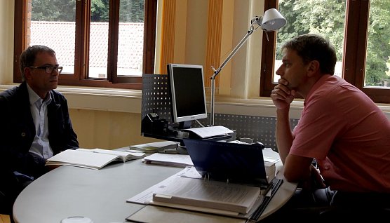 Gespräch mit Bürgermeister Klante (Foto: B90/Grüne) Gespräch mit Bürgermeister Klante (Foto: B90/Grüne)