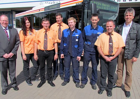 Fünffacher Start (Foto: Verkehrsbetriebe Nordhausen) Fünffacher Start (Foto: Verkehrsbetriebe Nordhausen)