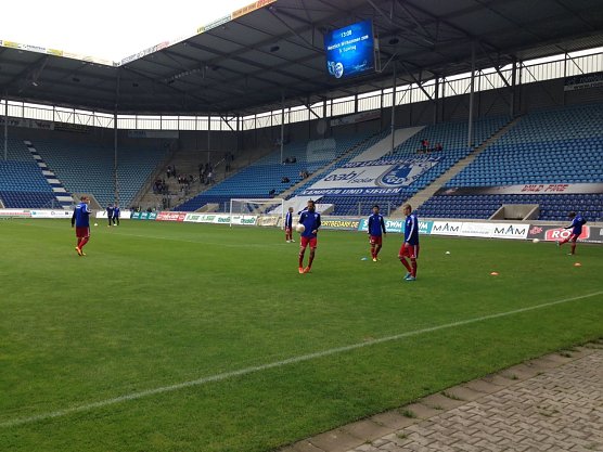 Erstes Bild aus dem Magdeburger Stadion (Foto: Lars Koch)