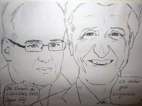 Karikatur (Foto: Harald Buntfuß) Karikatur (Foto: Harald Buntfuß)