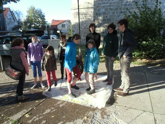 Zeltplanen filzen (Foto: F. Tuschy)