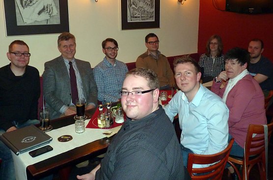 Im Gespr&auml;ch mit dem Oberb&uuml;rgermeister (Foto: JU)