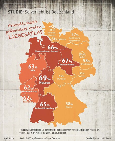 Der erste deutsche Liebesatlas (Foto: Friendscout24)