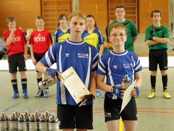 Mit einer sensationell starken Leistung sind Max Teichmann (links) und Paul Fiebig vom SV Ilfeld ins Halbfinale zur Deutschen Sch&uuml;lermeisterschaft gest&uuml;rmt. (Foto: Uwe Tittel)