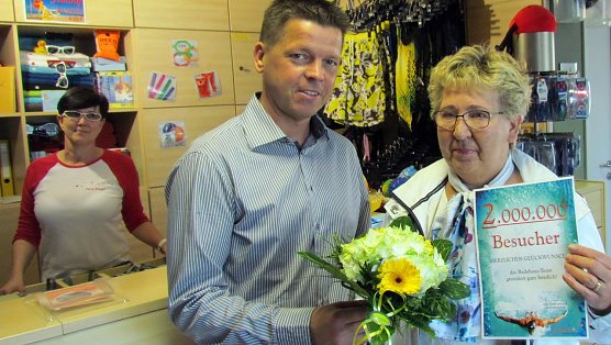 Jubiläumsgast (Foto: Badehaus Nordhausen GmbH) Jubiläumsgast (Foto: Badehaus Nordhausen GmbH)